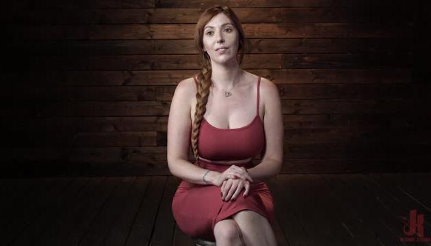 Lauren Phillips Helpless Redhead in Brutal Bondage Made to Cum