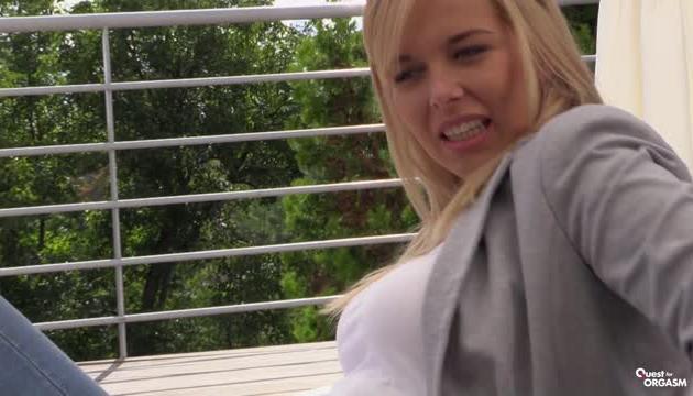 Erotic masturbation session with beautiful Czech blondie Nikky Dream
