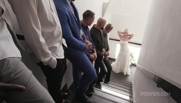 Slammed Brides Goes Wet, Vivian Lola, 6on1, Mixed Boys, ATM, Balls Deep, DAP, No Pussy, Rough Sex, Big Gapes, Pee Drink CocktailDrinkShower, Cum In Mouth, Swallow