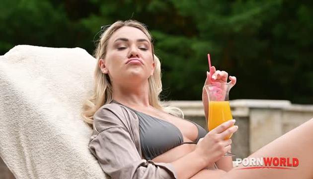 Sexy Socialite Merida Sat Takes Messy Facials From Her Staff After DP Pounding