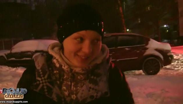 Yulia Picked Up and Fucked On a Winter Night