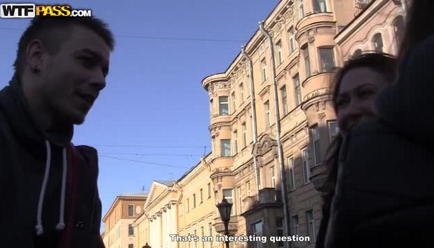 Blonde cutie stars in public fuck video for cash