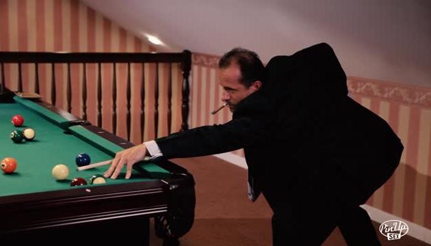 Busty Czech pinup redhead Kattie Gold gets fucked on the pool table