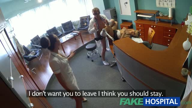 Nurse joins doctors threesome for the first time