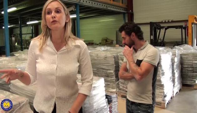 Tall Milf Melany Paris EU 38 is in for a hard anal session in the warehouse she works at