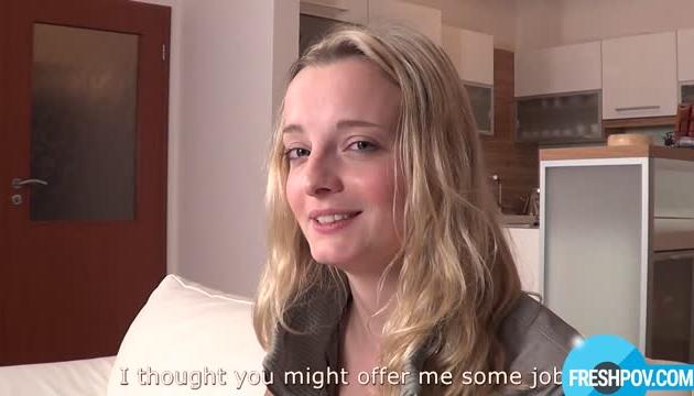 Blonde Girl Needs Money