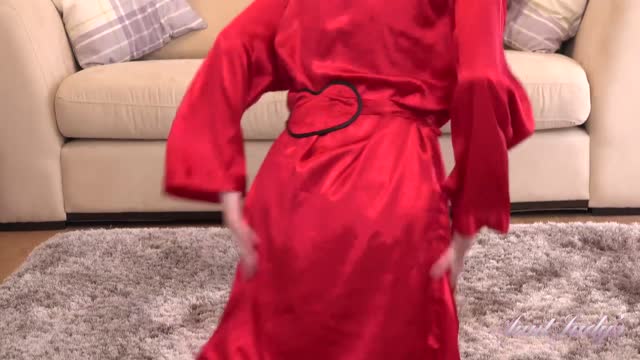 Scarlet Gets Off For You In Red Lingerie