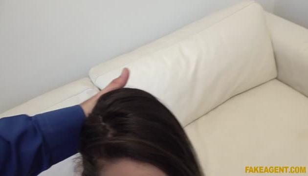 Hard desk fuck with Italian minx
