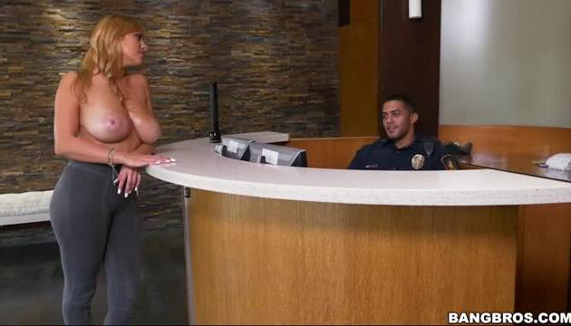Jazmyn fucks the security