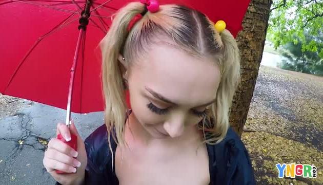 Real Teens Chloe Temple Strips And Fucks In Public On A Rainy Day!